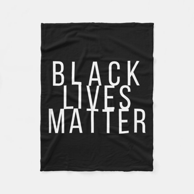 Couverture Polaire Simple Black Lives Shirt en Lettres Blanches (Devant)