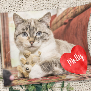 Couverture Polaire Simple Chic Pet Photo Amoureux des chats de chien 