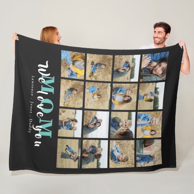 Couverture Polaire Simple Chic We Love You Mom Mothers Day 16 Photo  (En situation)