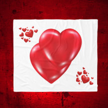 Simple coeur rouge sur Heureuse Sainte-Valentin bl