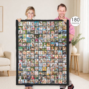 Couverture Polaire Simple Collage Photo Carré 180 Couleur Personnalis