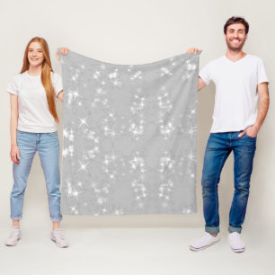 Couverture Polaire simple coloré bleu brillant lancer parties scintil