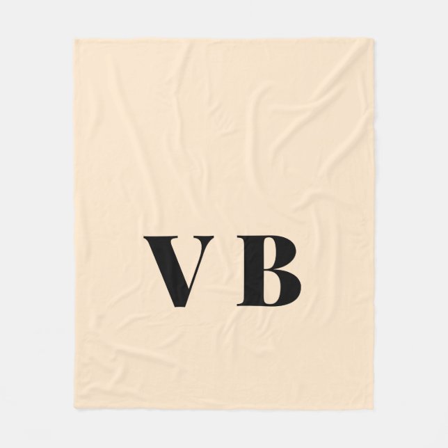 Couverture Polaire simple couleur pastel personnalisée minimale solid (Devant)