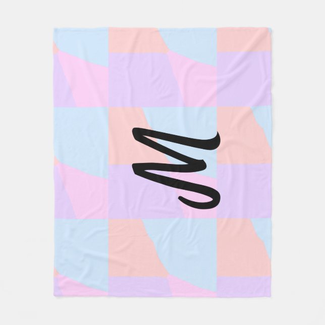 Couverture Polaire simple logo monogramme minimal personnalisé (Devant)