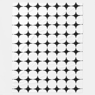 Couverture Polaire Simple Mid-Century moderne Motif noir et blanc