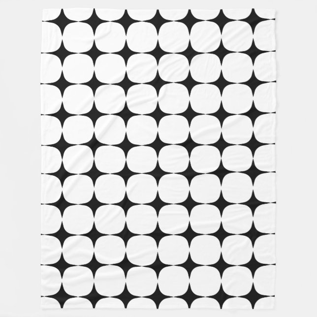Couverture Polaire Simple Mid-Century moderne Motif noir et blanc (Devant)