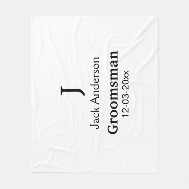 Couverture Polaire SIMPLE MINIMAL ajouter votre nom toiletteur person (Devant)