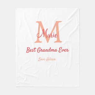 Couverture Polaire simple minimum meilleur grand-mère jamais rouge mo