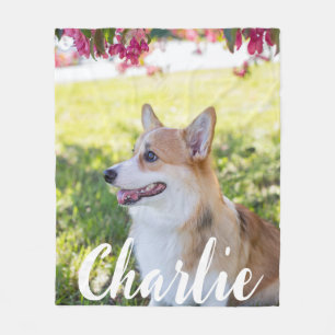 Couverture Polaire Simple Moderne Élégant Chic Photo Pet