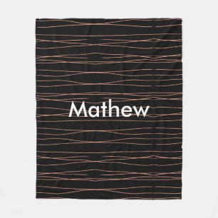 Couverture Polaire Simple monogramme ajouter votre nom lettre man min