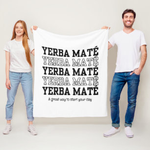 Couverture Polaire Simple YERBE MAE Motivationnel Blanc