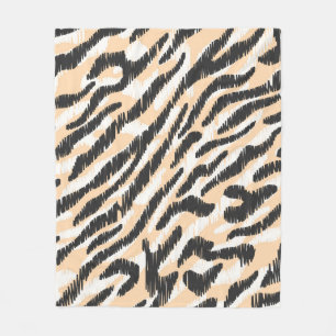 Couverture Polaire Simples vintage gribouillis zèbre léopard patte de