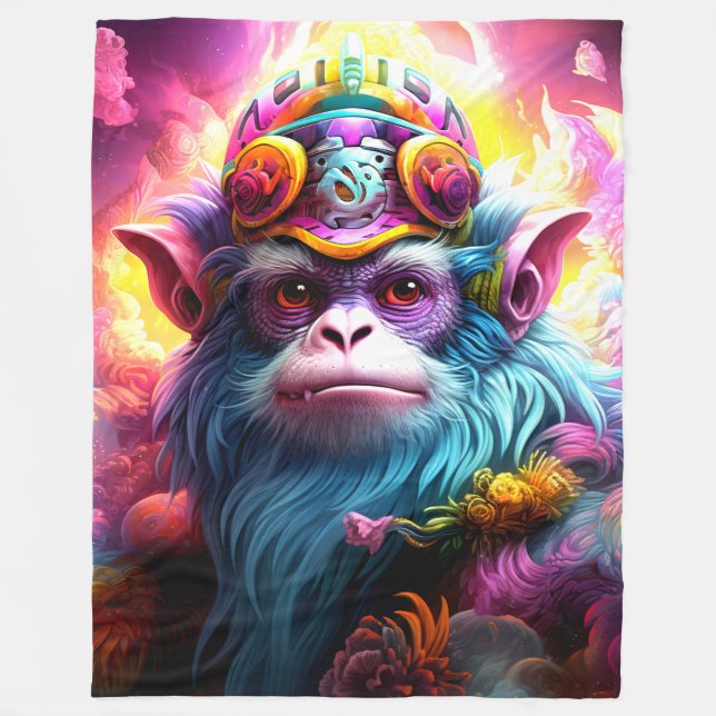 Couverture Polaire Singe Fantastique (Devant)