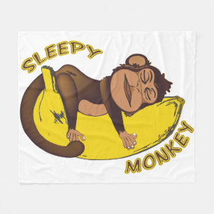 Couverture Polaire Singe somnolent