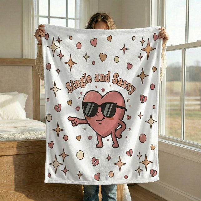 Couverture Polaire Single and Sassy Funny Soft Fleece Blanket Gift  (Créateur téléchargé)