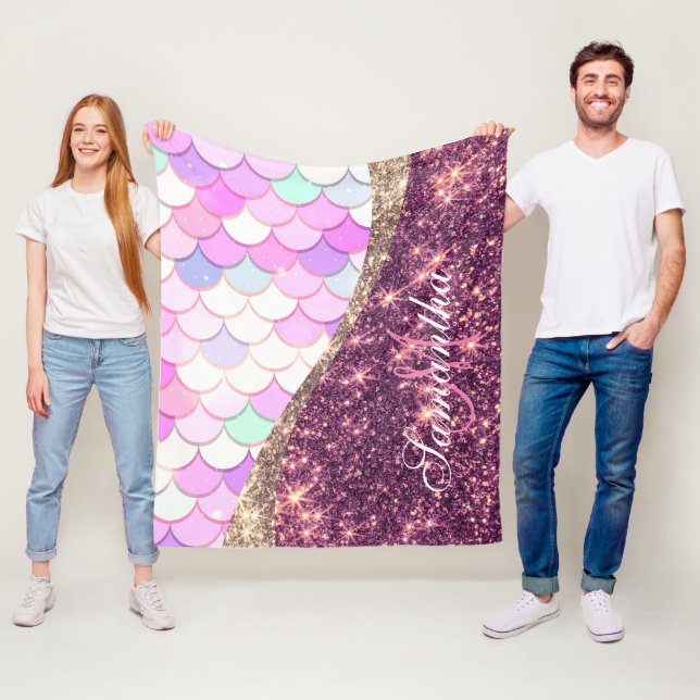 Couverture Polaire Sirène et Parties scintillant (En situation)