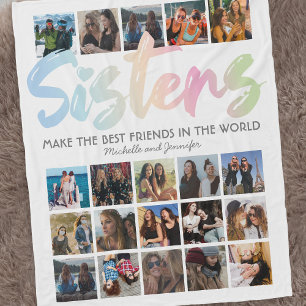 Couverture Polaire Sisters Pastel Rainbow Photo