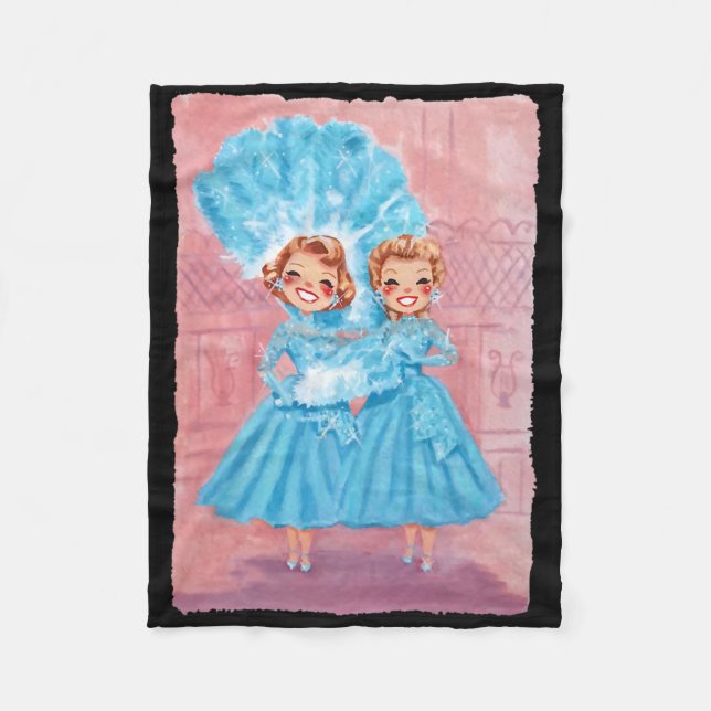 Couverture Polaire Sisters White Christmas Movie 1954 Xmas Snow Pajam (Devant)