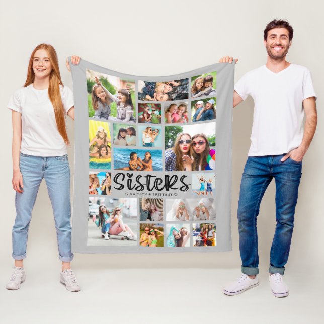 Couverture Polaire SISTRES Modernes 19 Photo Collage Gris (En situation)