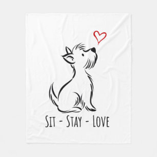 Couverture Polaire Sit-Stay-Love Westie