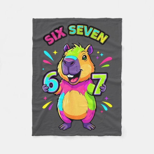Couverture Polaire Six Cartoon Seven 67 Capybara Trendy (Devant)