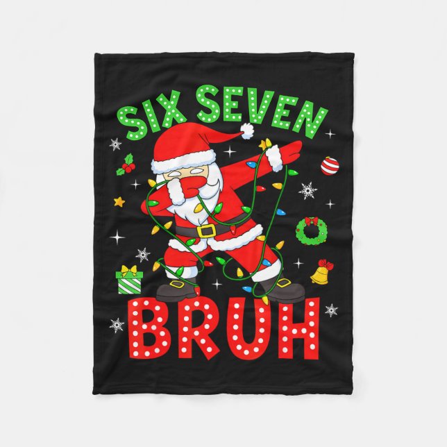 Couverture Polaire Six Seven 67 Génération Z Alpha Mème Bruh Noël Dab (Devant)