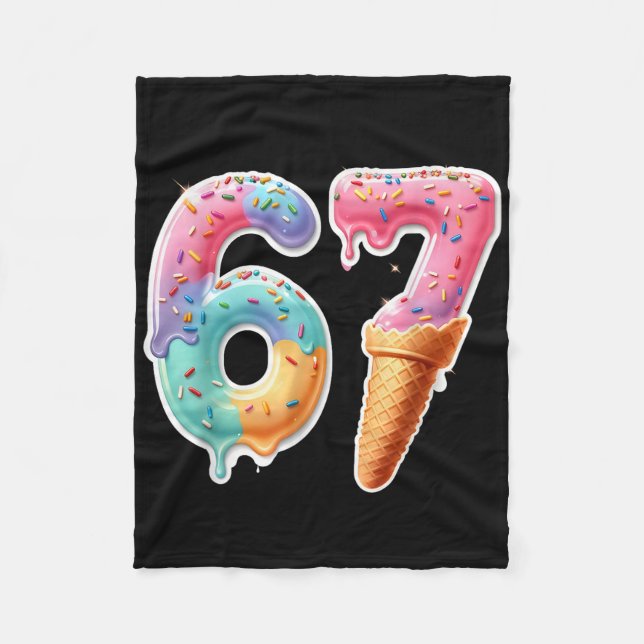 Couverture Polaire Six Seven 67 Glace Goutte Sport Cool Mème Drôle (Devant)