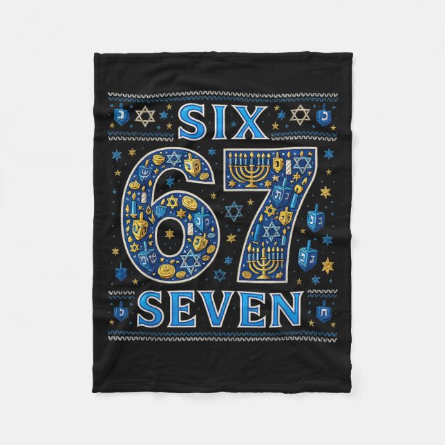 Couverture Polaire Six Seven 67 Hanukkah Festival Of Lights Quote  (Devant)