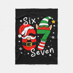 Couverture Polaire Six Seven 67 Mème 6 7 Elfe Santa Noël Pyjama