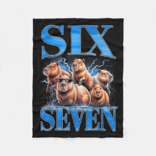 Couverture Polaire Six Seven 67 Mème Drôle Capybara Contrefaçon Graph