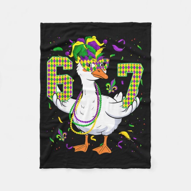 Couverture Polaire Six Seven 67 Meme Goose With Jester Hat &amp; Bead (Devant)
