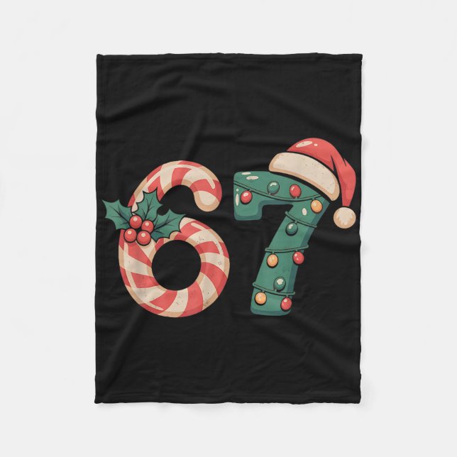 Couverture Polaire Six Seven 67 Mème Noël  (Devant)