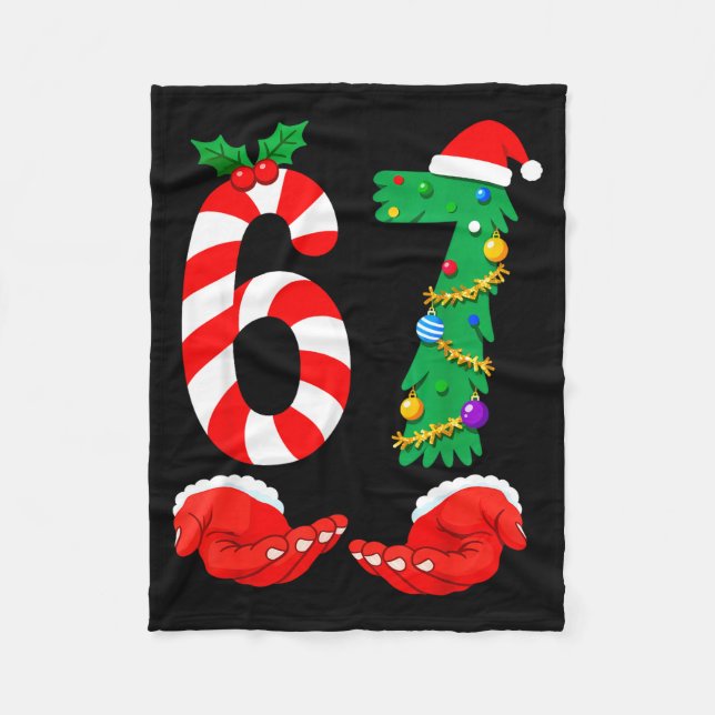 Couverture Polaire Six Seven 67 Meme Santa Christmas Holiday Funny  (Devant)