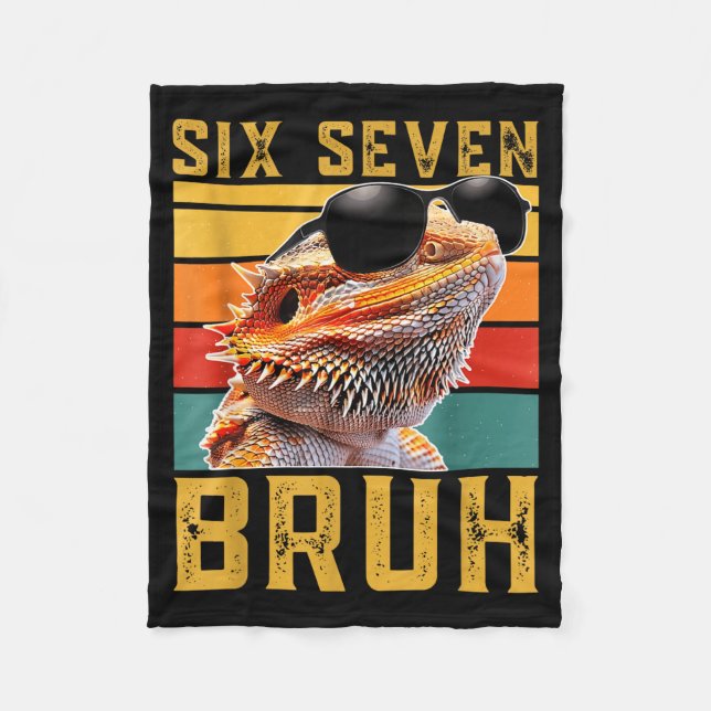 Couverture Polaire Six Seven 6 7 67 Meme Funny Bearded Dragon Design  (Devant)