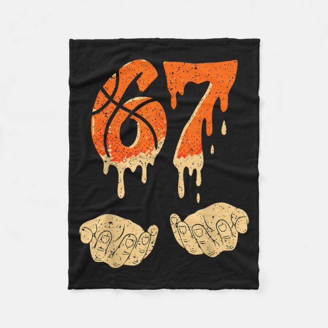 Couverture Polaire Six Seven 6 7 Gen Alpha Slang Basketball Ice Cream (Devant)