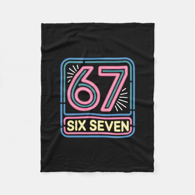 Couverture Polaire Six Seven 6 7 Mème Drôle  (Devant)