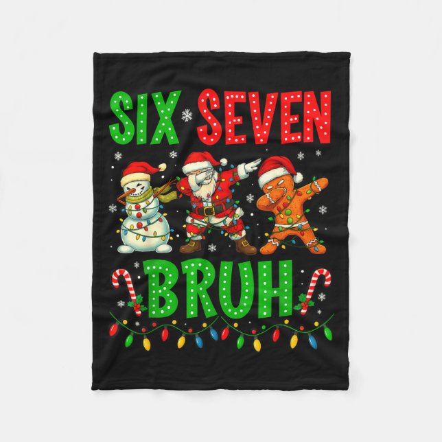 Couverture Polaire Six Seven 6 7 Mème Santa en train de dabber Pain d (Devant)