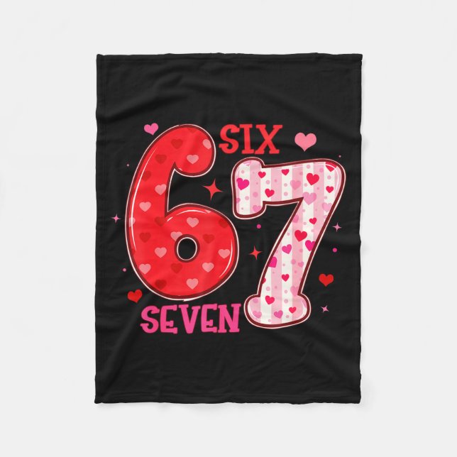 Couverture Polaire Six Seven 6 7 Valentines Day Trendy Valentine Meme (Devant)