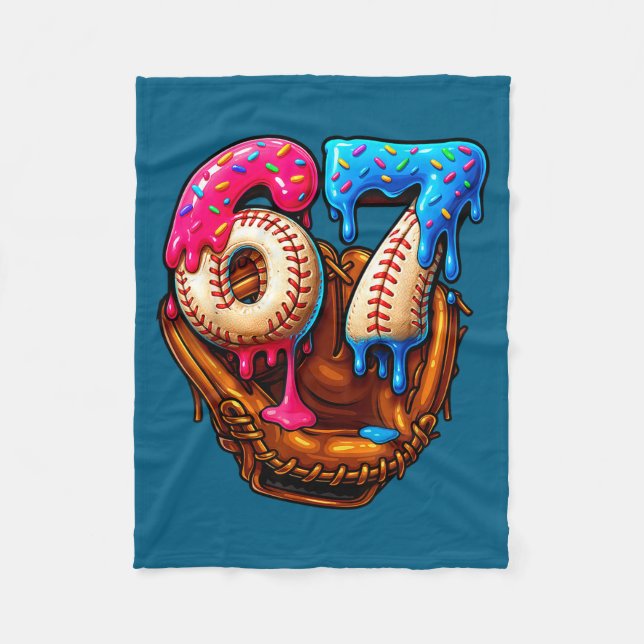 Couverture Polaire Six Seven Baseball Candy Drip 6-7 Meme  (Devant)