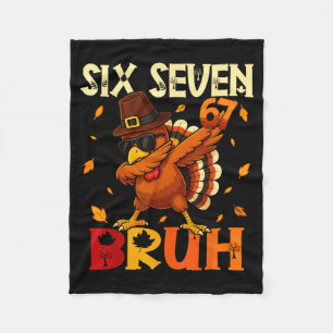 Couverture Polaire Six Seven Bruh 6 7 Mème Dindon Dabbing Action de g