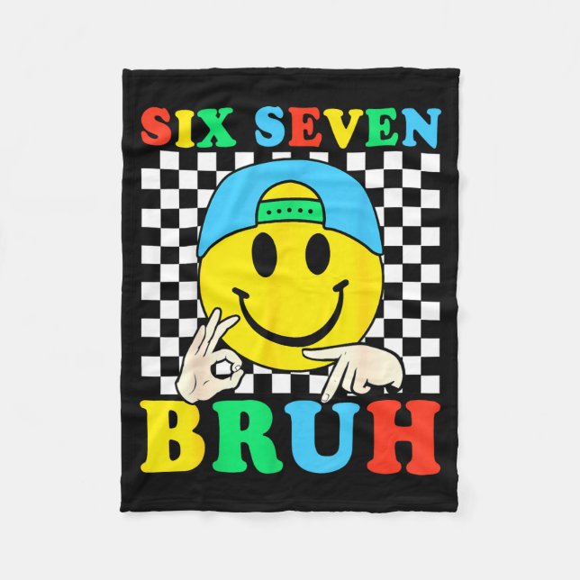 Couverture Polaire Six Seven Bruh Boys 67 Meme Gen Alpha Slang 6 7 Ki (Devant)