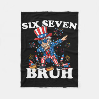 Couverture Polaire Six Seven Bruh Drôle 4 juillet Dabbing Sam 6-7 4 j