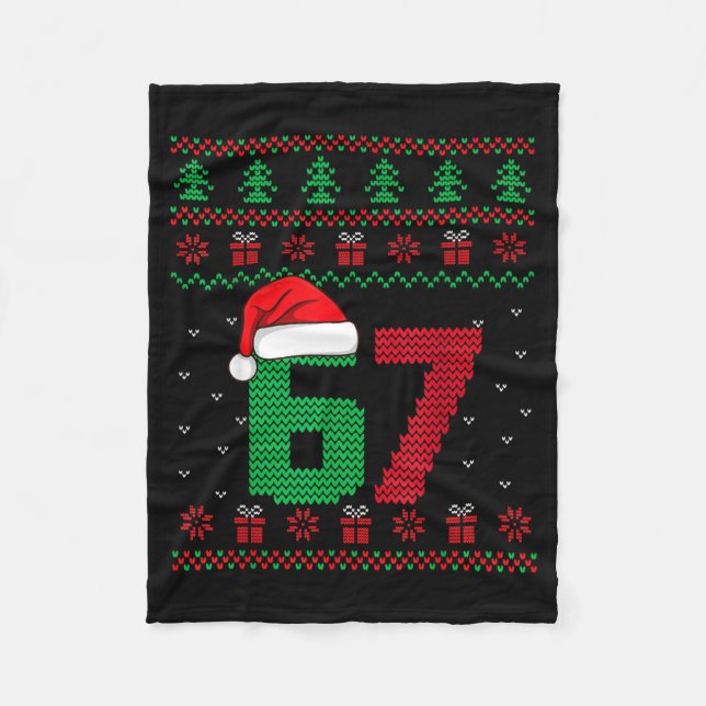 Couverture Polaire Six Seven Christmas 6 7 Ugly Christmas Sweater  (Devant)