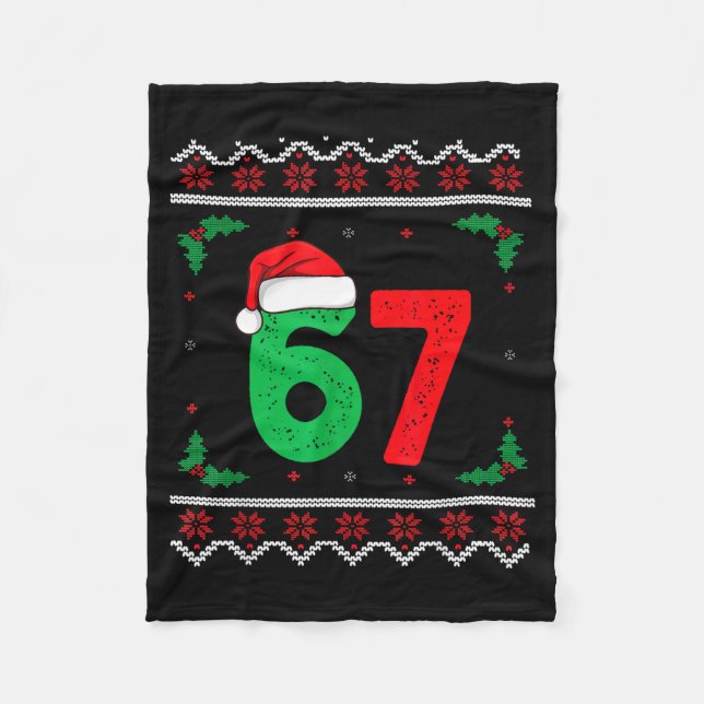 Couverture Polaire Six Seven Christmas 6 7 Ugly Christmas Sweater  (Devant)