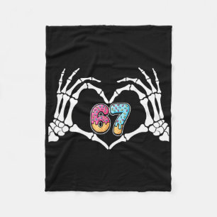 Couverture Polaire Six Seven Crème Glacée Dégoulinante 67 Mème Squele