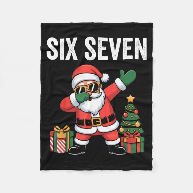 Couverture Polaire Six Seven Funny Santa Christmas 67 Meme  (Devant)