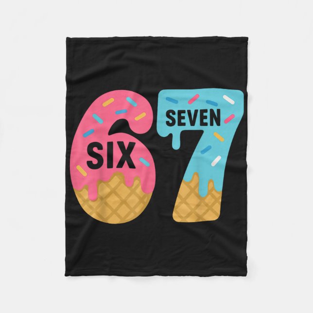 Couverture Polaire Six Seven Ice Cream Drip Cool Meme 67 Funny Drippi (Devant)