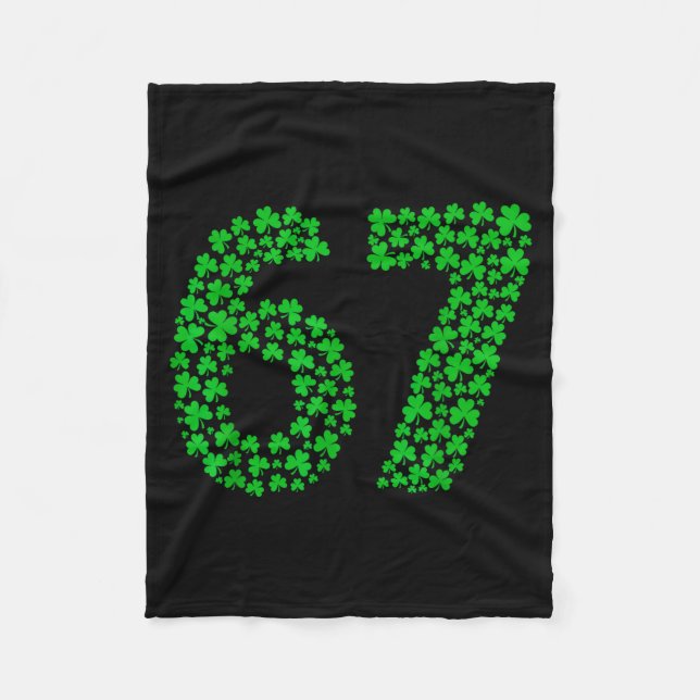 Couverture Polaire Six Seven Meme 67 St Patrick's Day Shamrocks Men W (Devant)