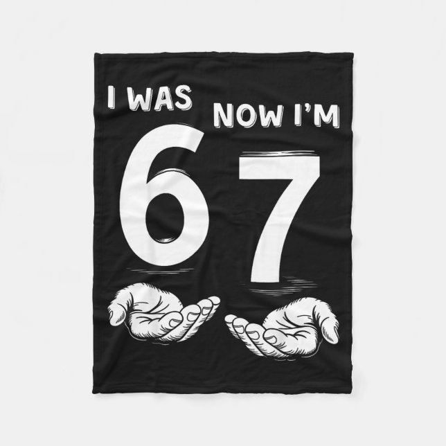 Couverture Polaire Six Seven Meme 7 Year Old Birthday Shirt Was 6 Now (Devant)