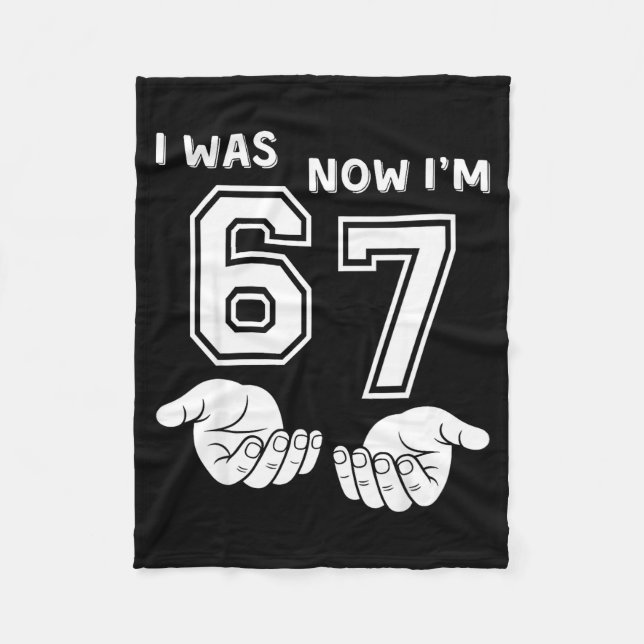 Couverture Polaire Six Seven Meme 7 Year Old Birthday Shirt Was 6 Now (Devant)